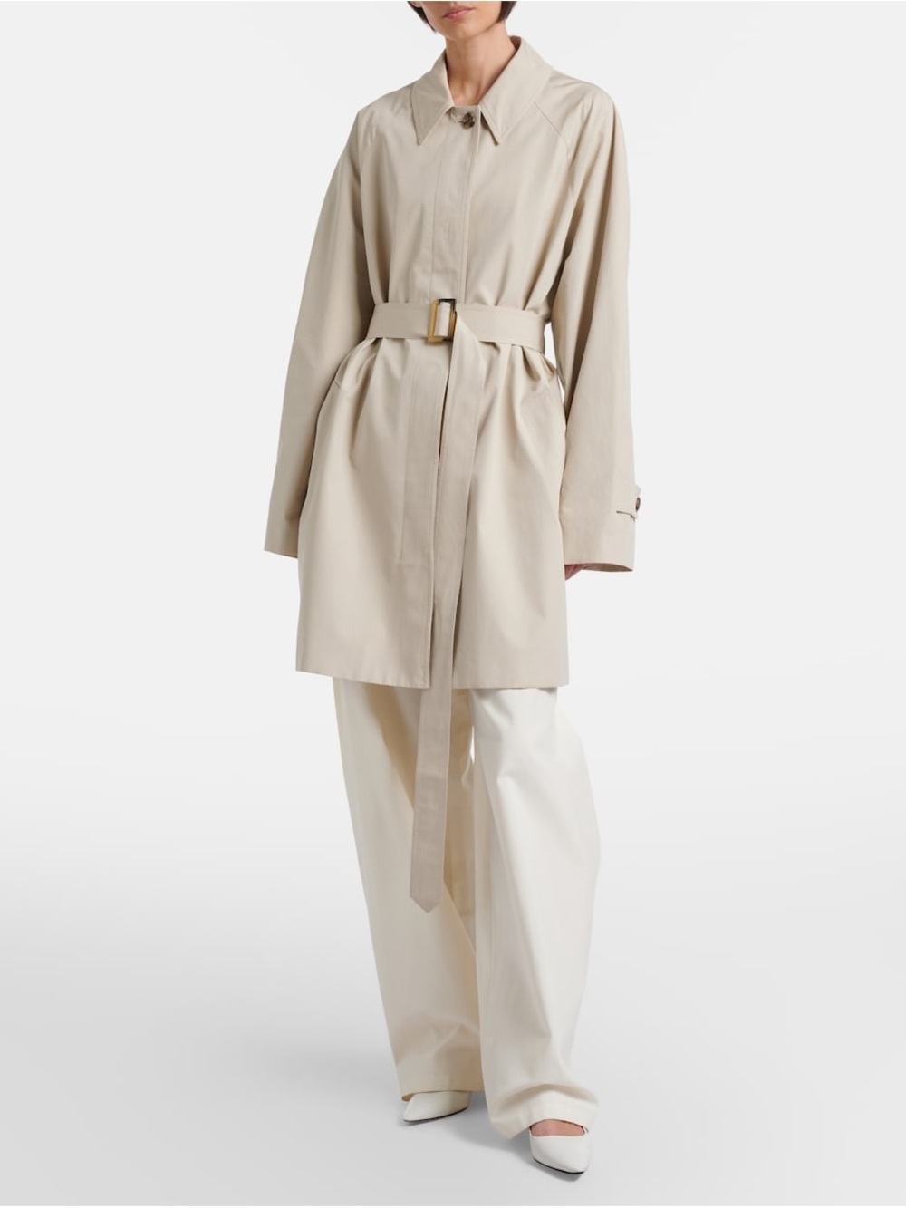 The Row Amaya belted cotton car coat